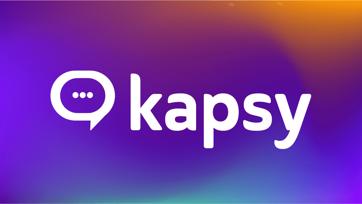 Kapsy logo and interface showing a thoughtful daily check-in
